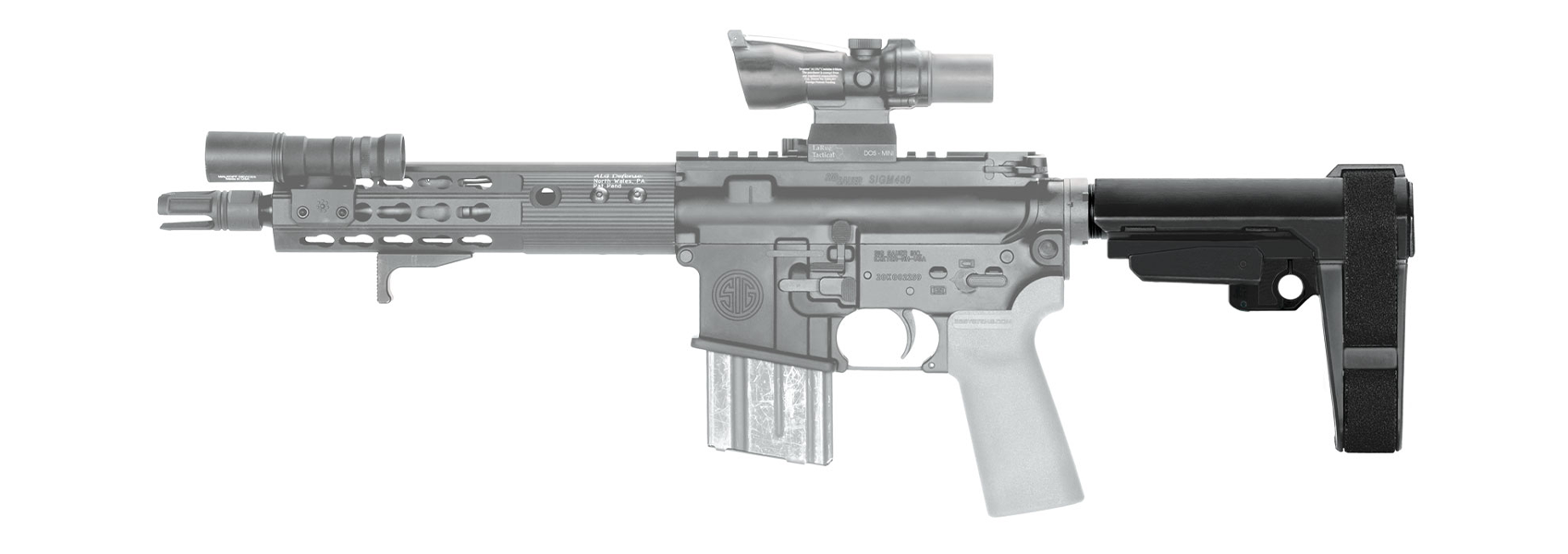 SB Tactical SBA3 Stabilizing Brace, 5 Position Adjustable, Includes 6  Position Carbine Receiver Extension, Black Finish - Aerospace Arms